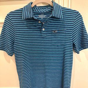 Vineyard Vines: Edgartown Polo, Navy/blue strip M/12-14